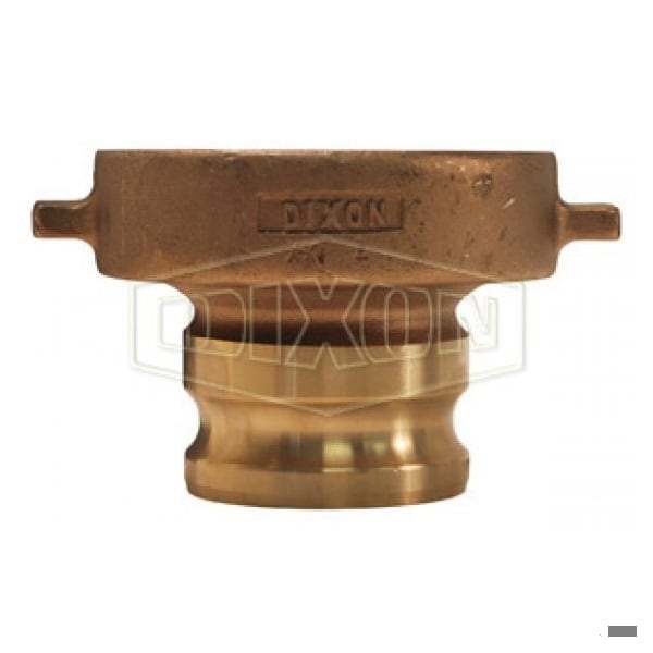 Dixon Cam and Groove Tank Car Adapter, 4 in, Adapter x Railroad, Brass, Domestic 400-TCA-BR - main